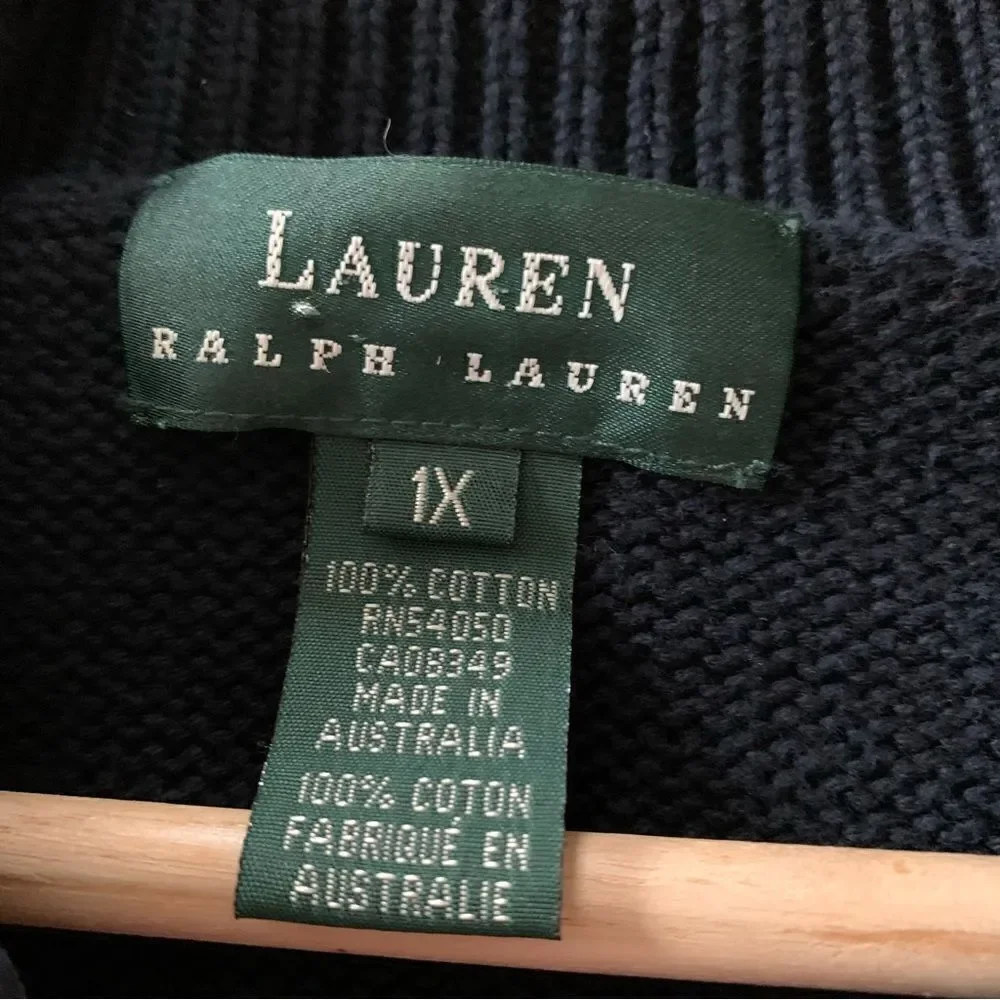 Ralph Lauren Toggle Button Pullover Knit Sweater